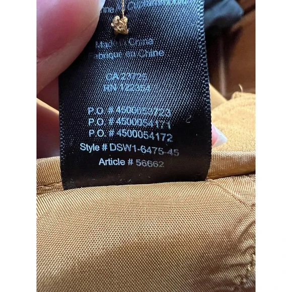 Babaton Women's Tailored Fit Wide Leg Eckhardt Pant Pleated Mustard Yellow SZ 6 - Picture 12 of 13